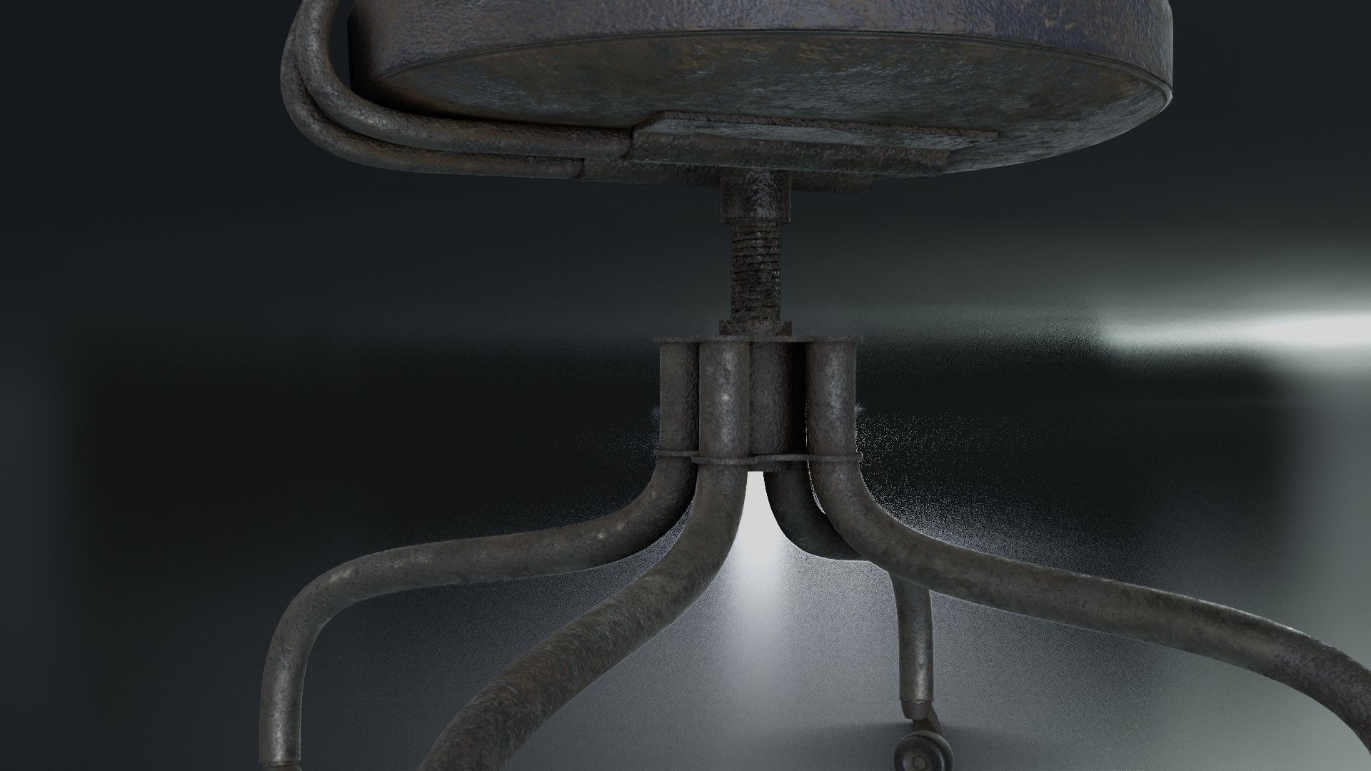 Old Dirty Office Chair 05 Low-poly 3D model_37