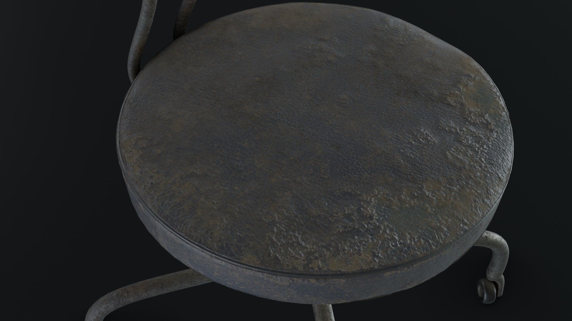 Old Dirty Office Chair 05 Low-poly 3D model_39