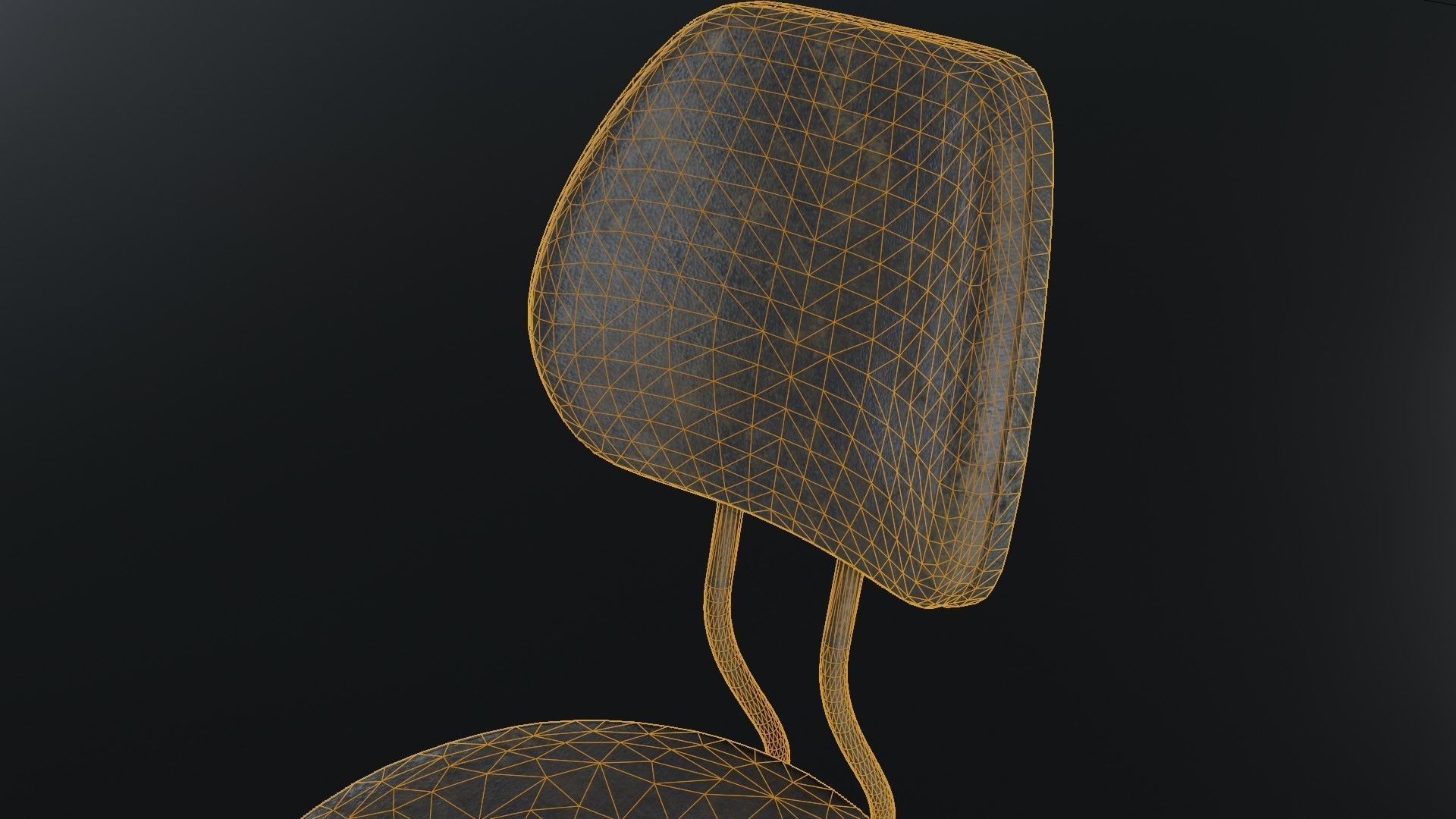 Old Dirty Office Chair 05 Low-poly 3D model_42