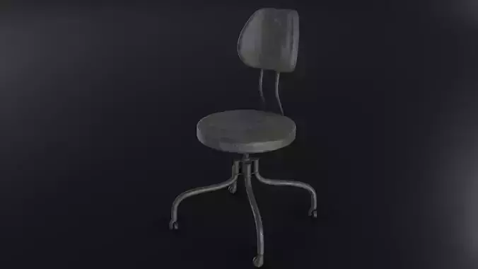 Old Dirty Office Chair 05 Low-poly 3D model