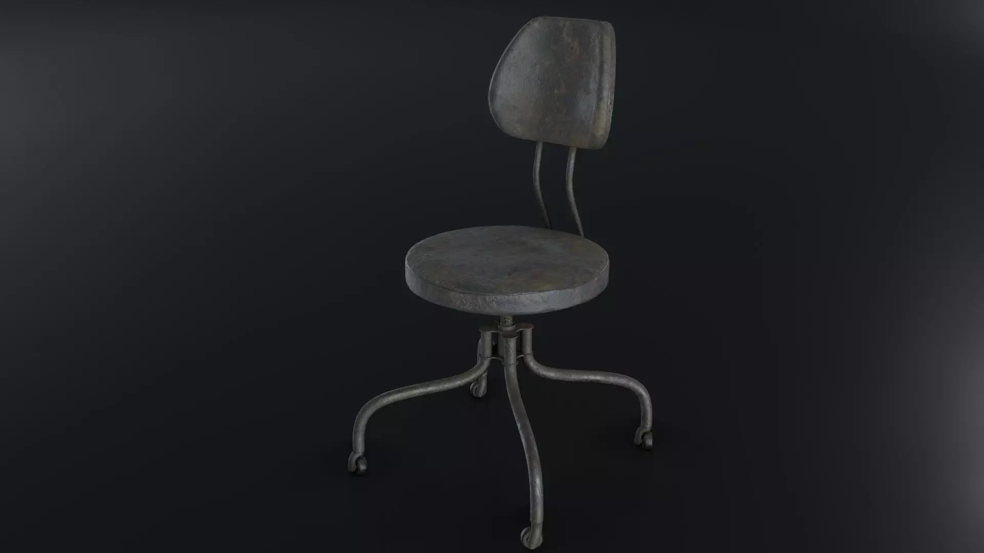 Old Dirty Office Chair 05 Low-poly 3D model_0