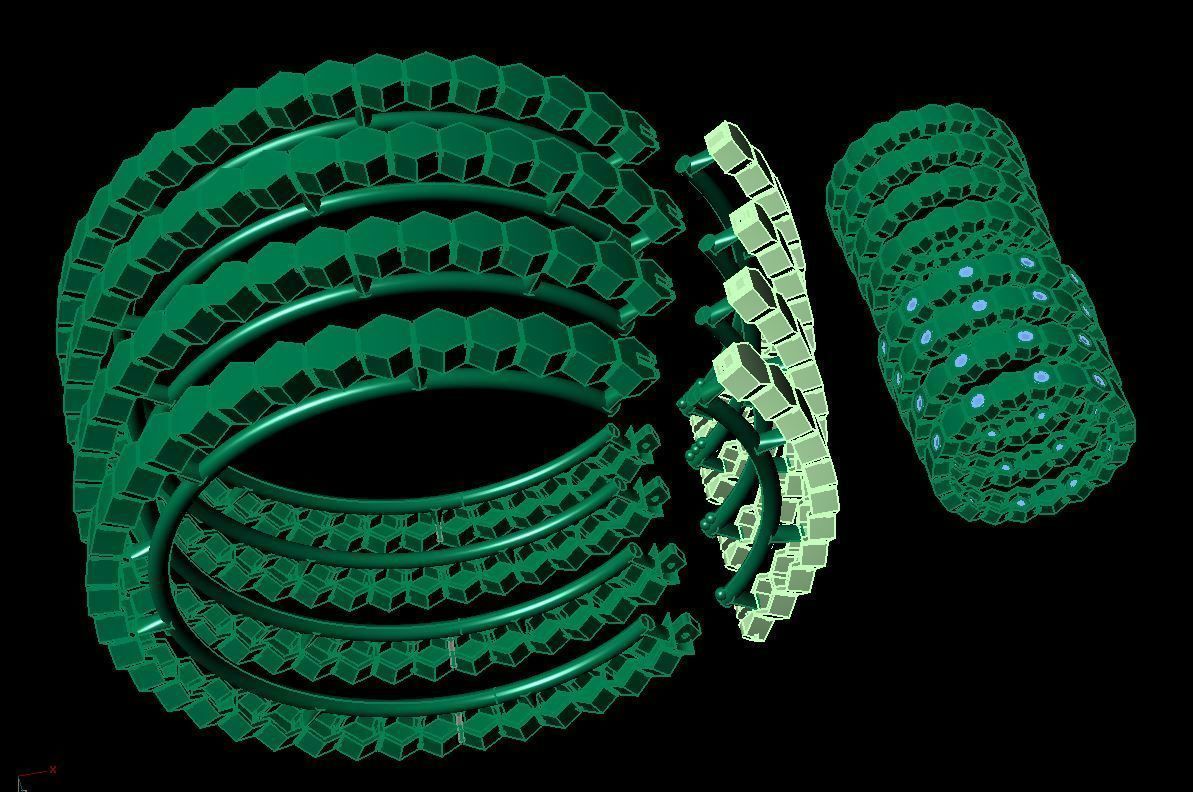 Honeycomb bracelet and ring 3D print model_4