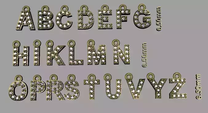 mini alphabet gem