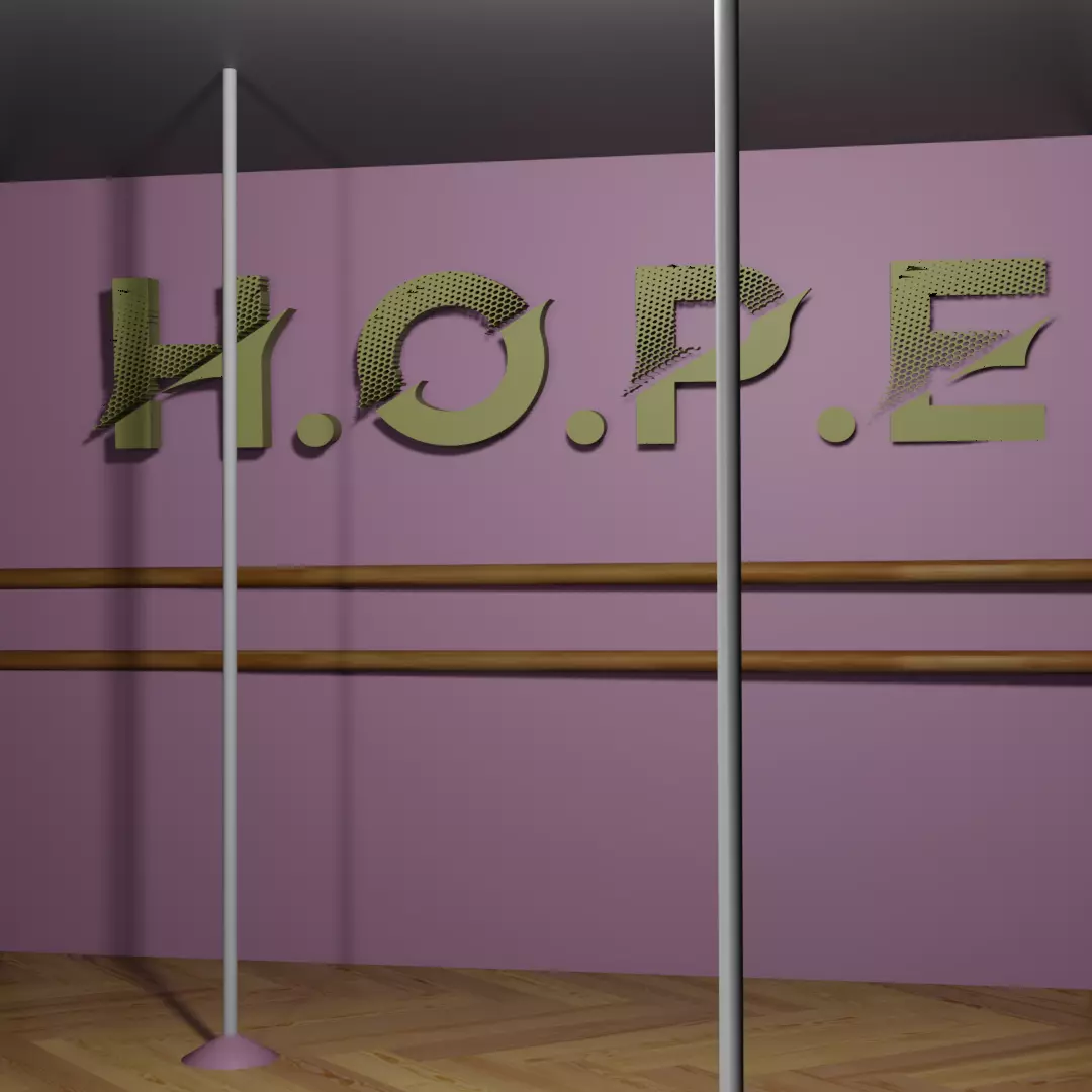 Dance Studio Low-poly 3D model