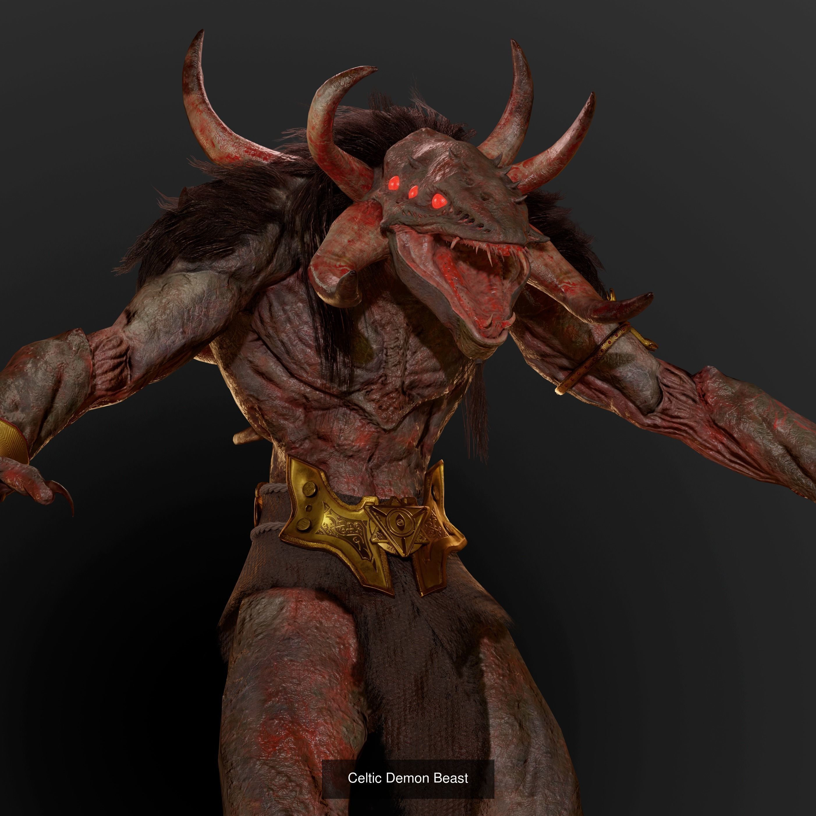 Triple Threat Monster Pack 3D Model Collection_7