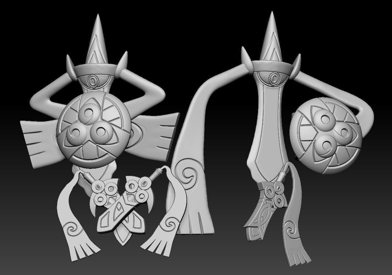 Pokemon Honedge Doublade Aegislash 3D print model_2