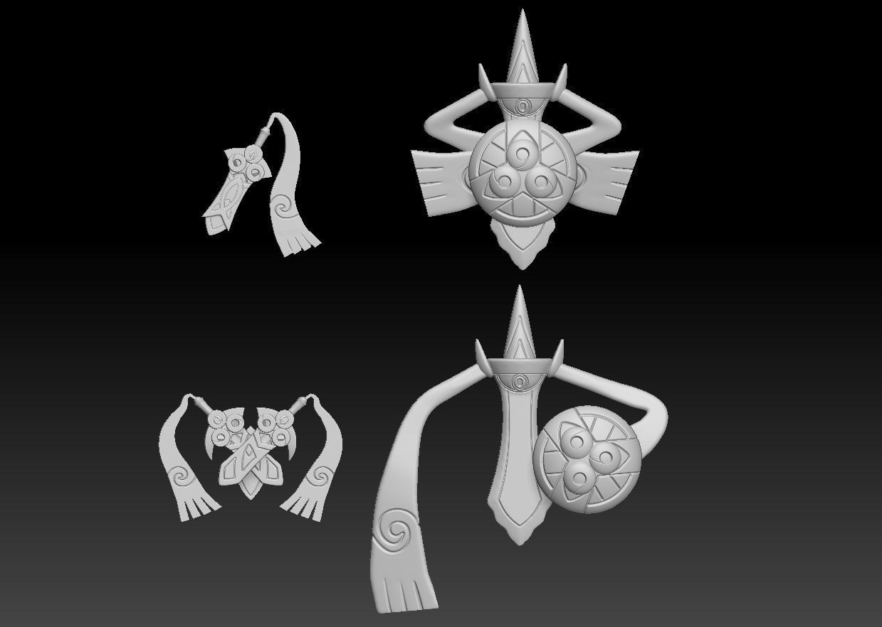 Pokemon Honedge Doublade Aegislash 3D print model_1