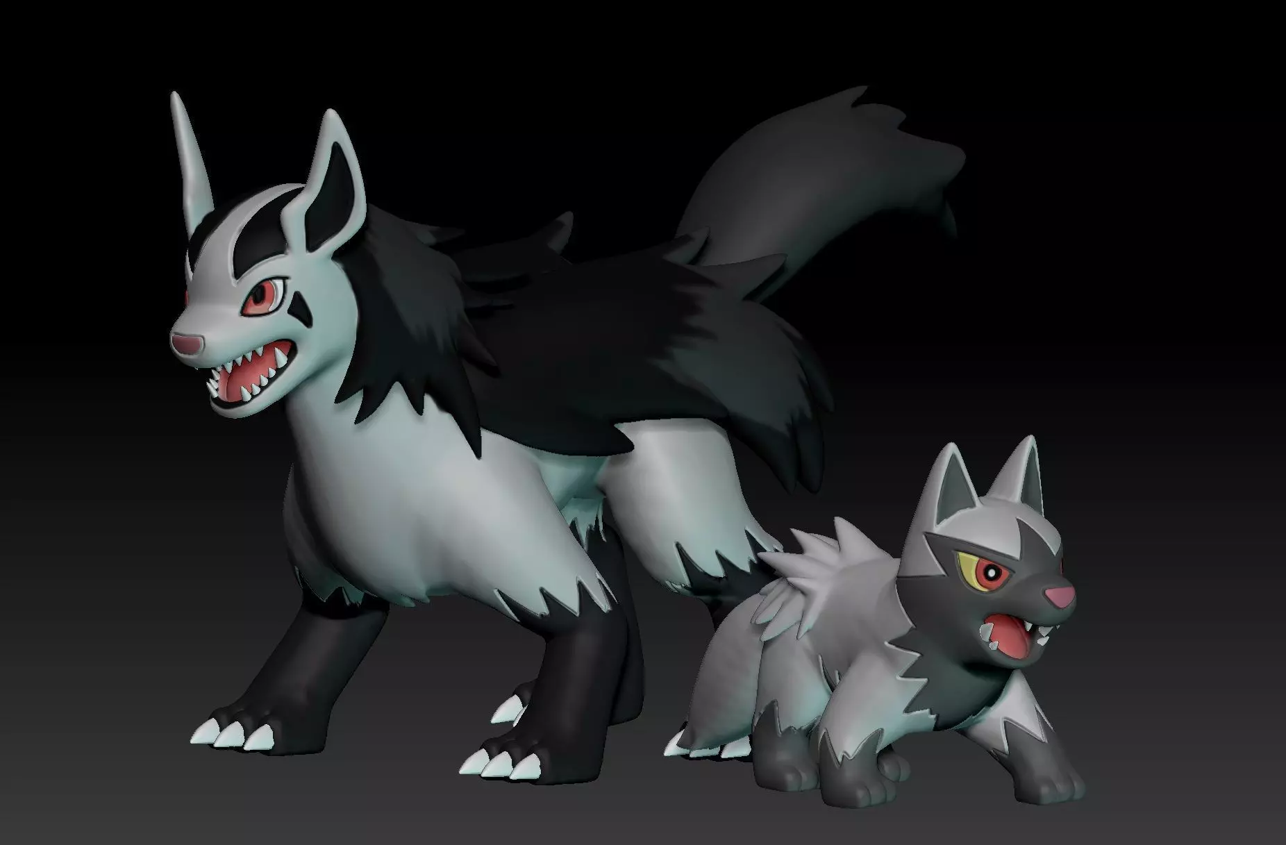 Pokemon Poochyena Mightyena 3D print model_0
