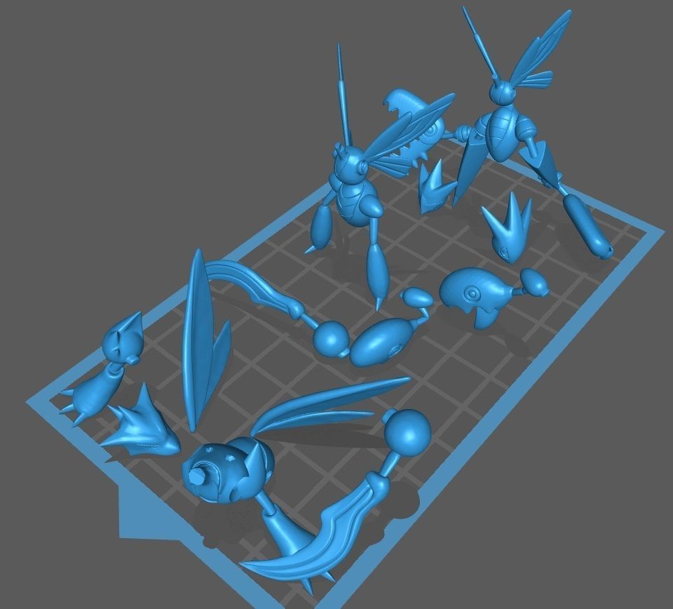 Pokemon Scyther Scizor Mega Evolution 3D print model_2