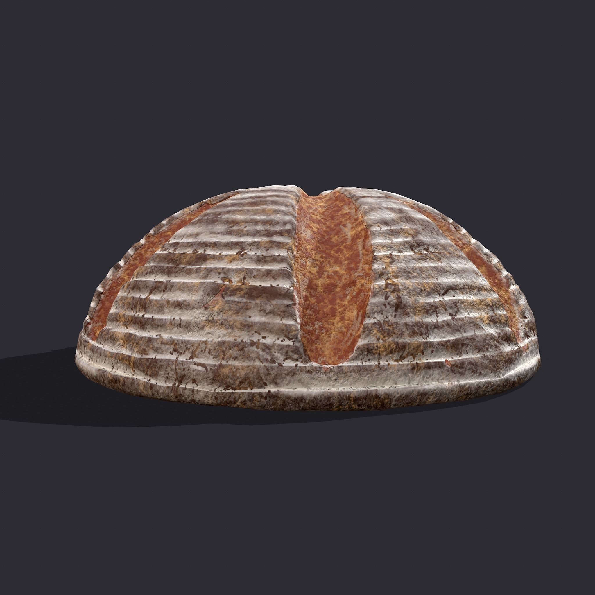 Medieval Style Cross Top Bread  Low-poly 3D model_12