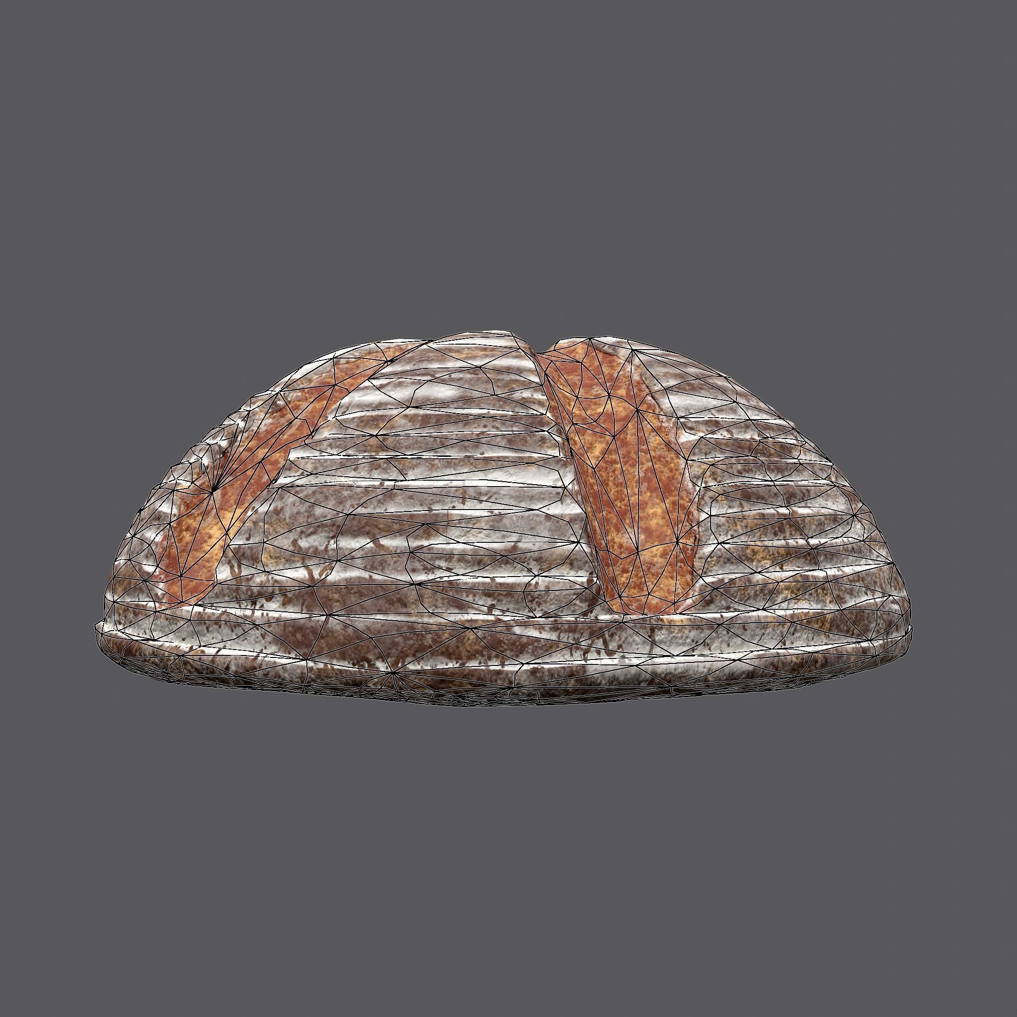 Medieval Style Cross Top Bread  Low-poly 3D model_23