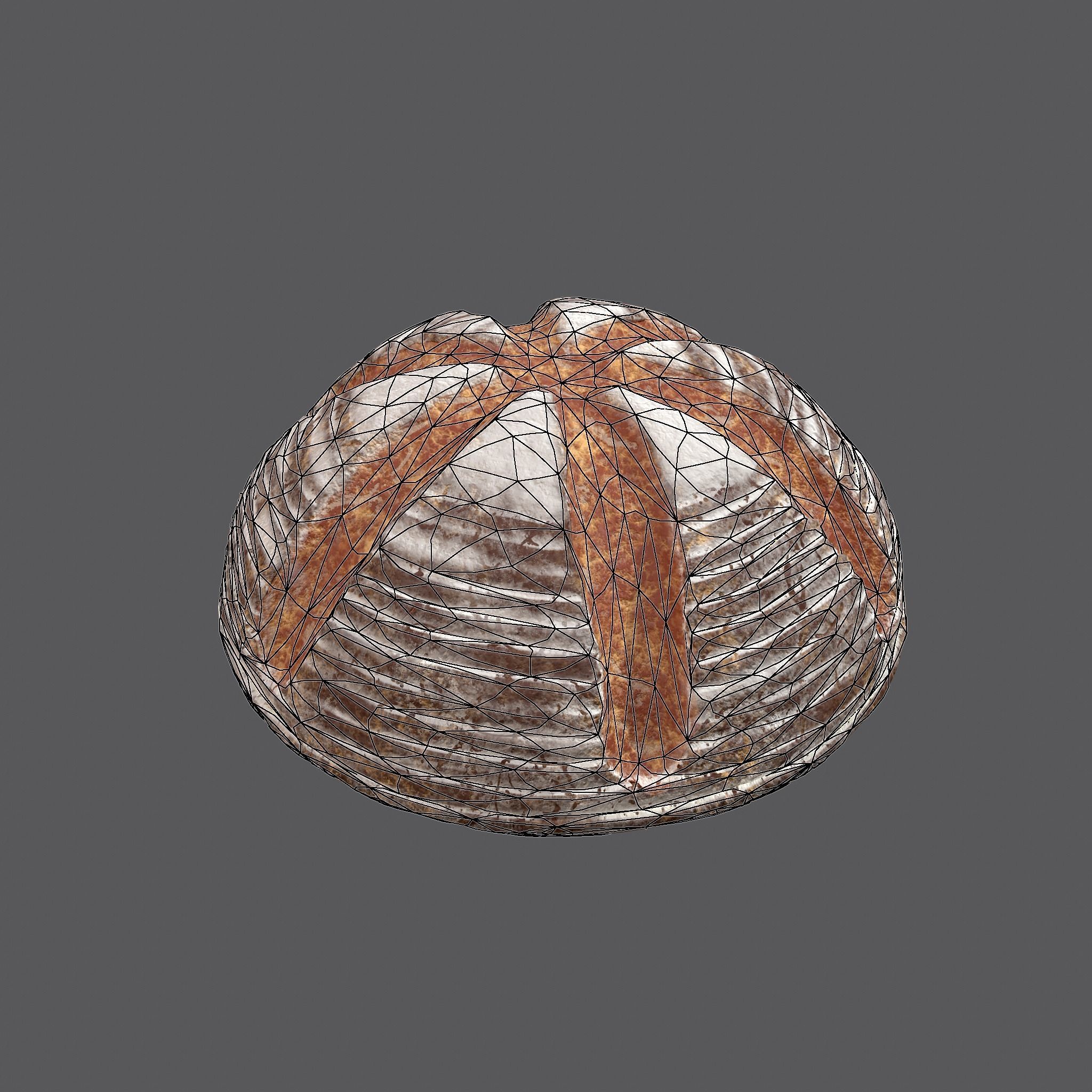 Medieval Style Cross Top Bread  Low-poly 3D model_22