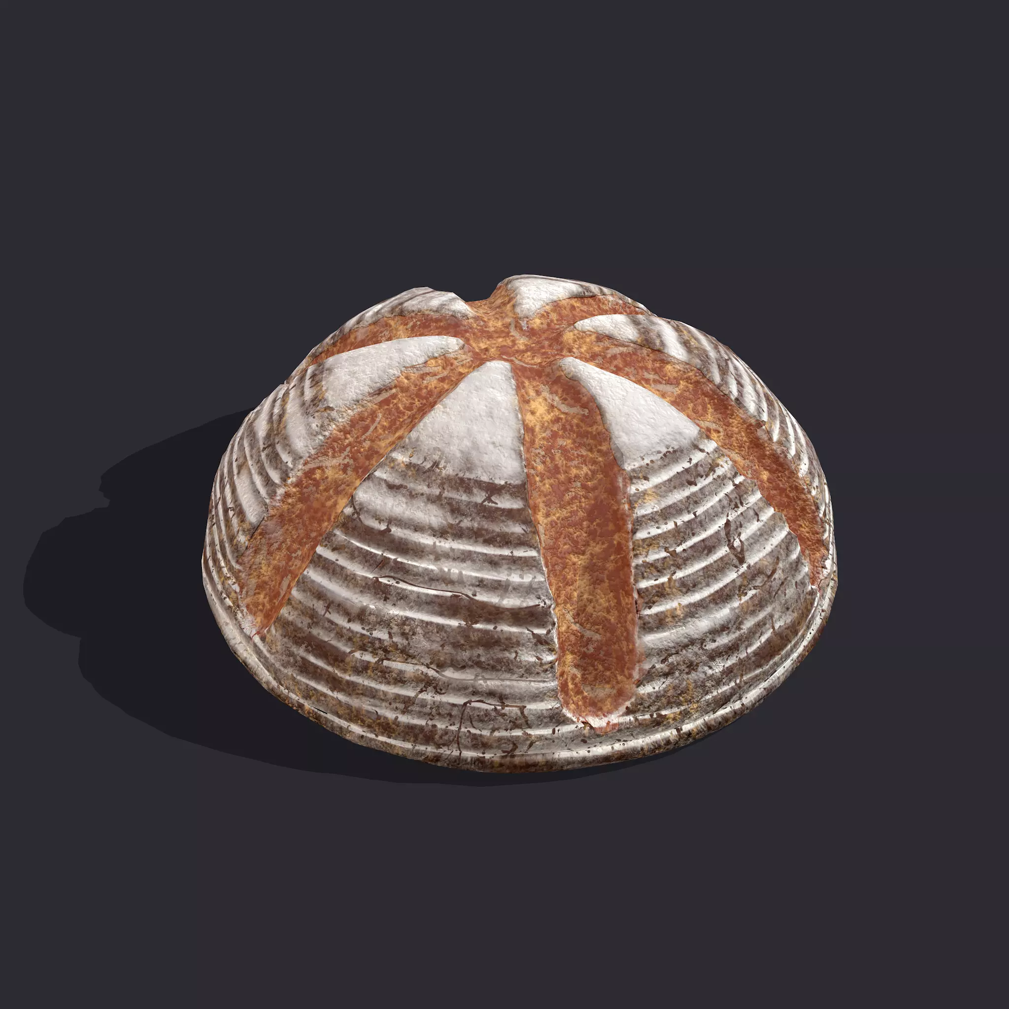 Medieval Style Cross Top Bread Low-poly 3D model