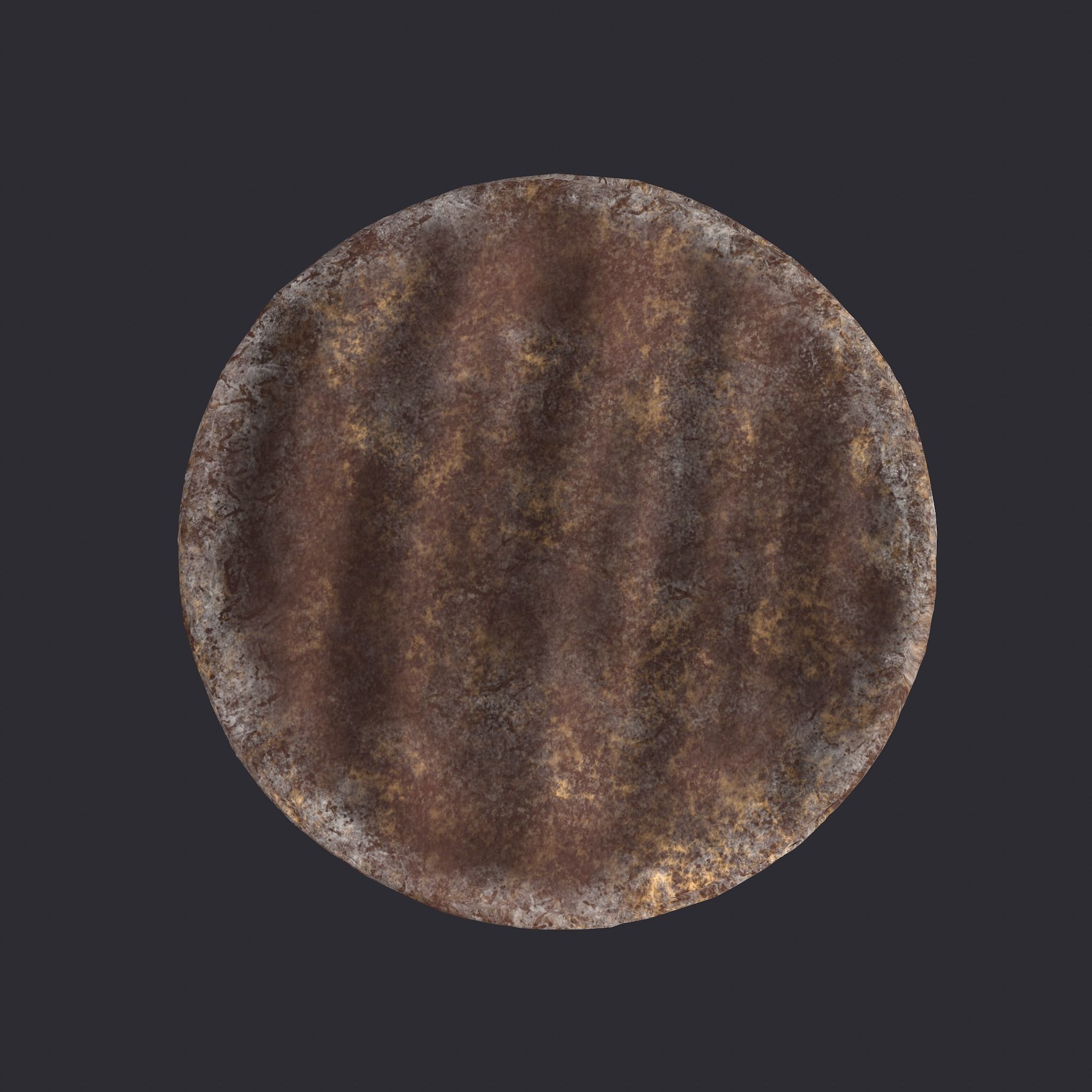 Medieval Style Cross Top Bread  Low-poly 3D model_9