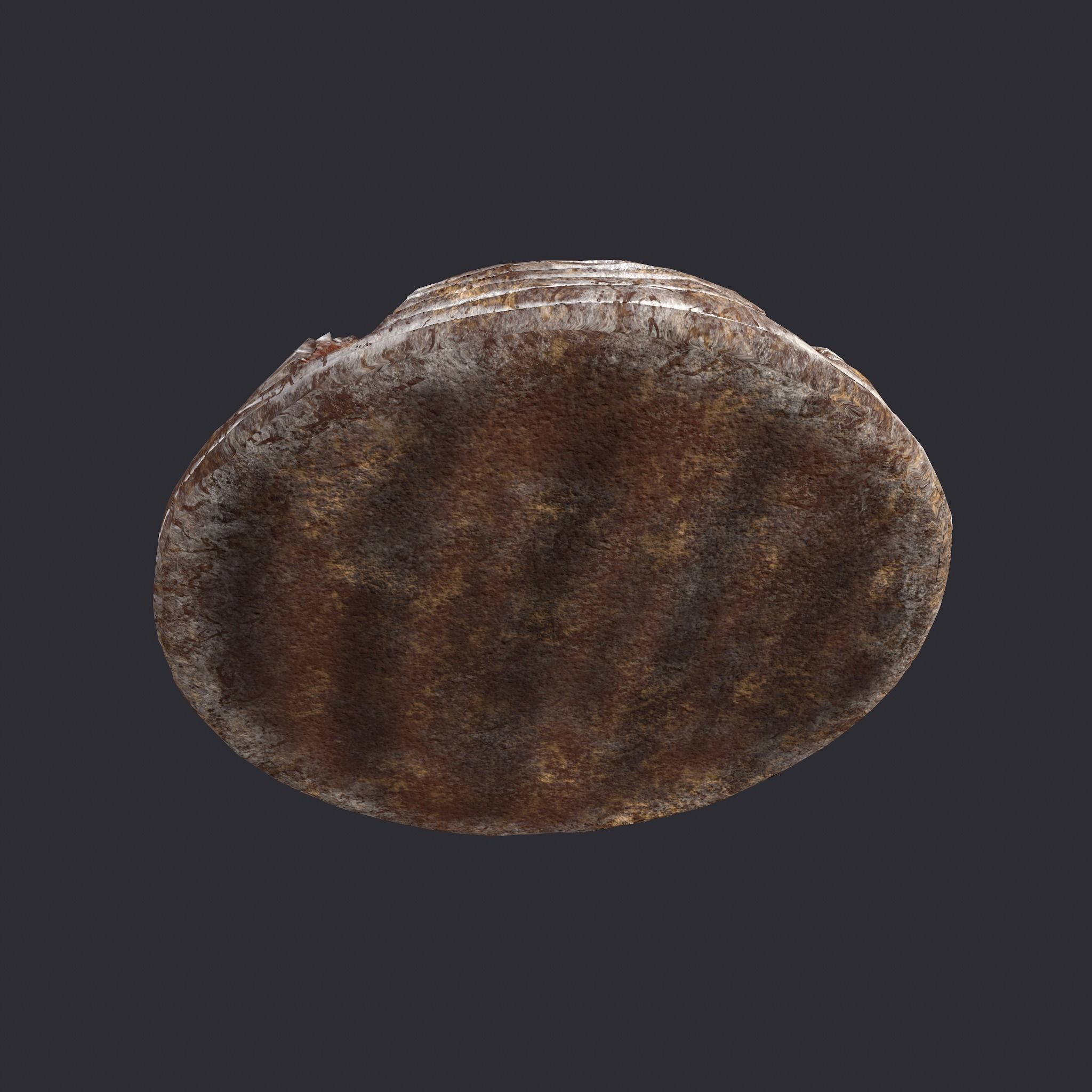 Medieval Style Cross Top Bread  Low-poly 3D model_8