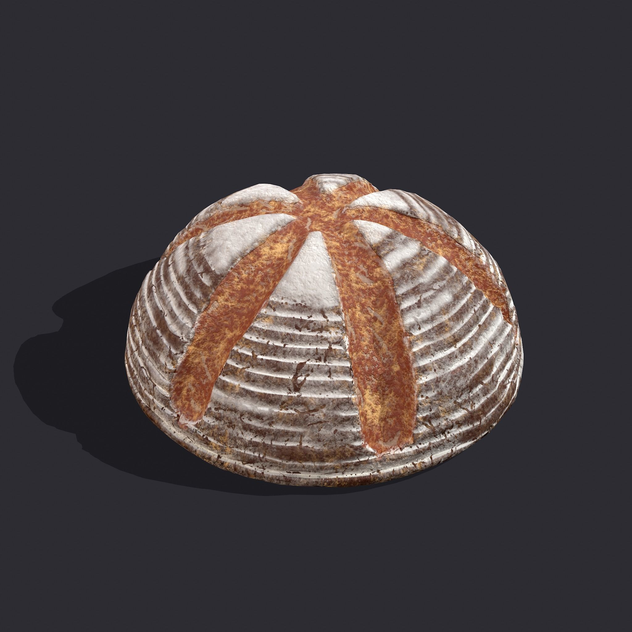 Medieval Style Cross Top Bread  Low-poly 3D model_29