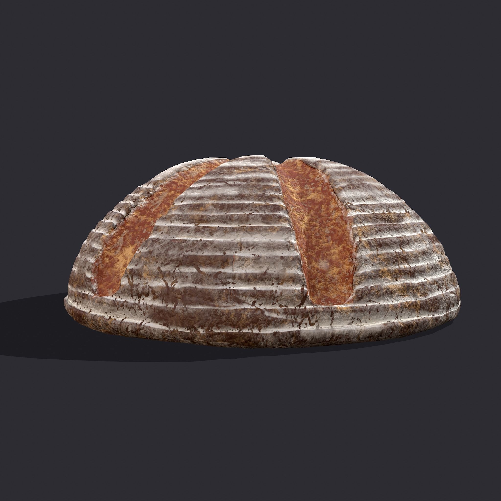 Medieval Style Cross Top Bread  Low-poly 3D model_10