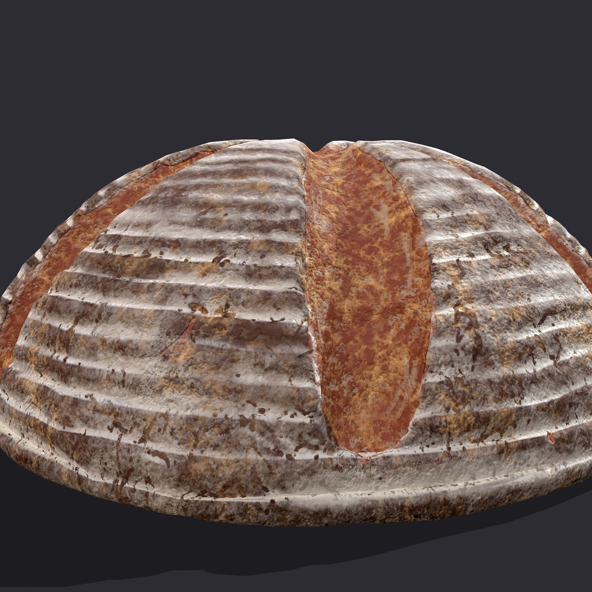 Medieval Style Cross Top Bread  Low-poly 3D model_13