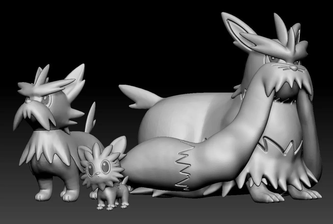 Pokemon Lillipup Herdier Stoutland 3D print model_0