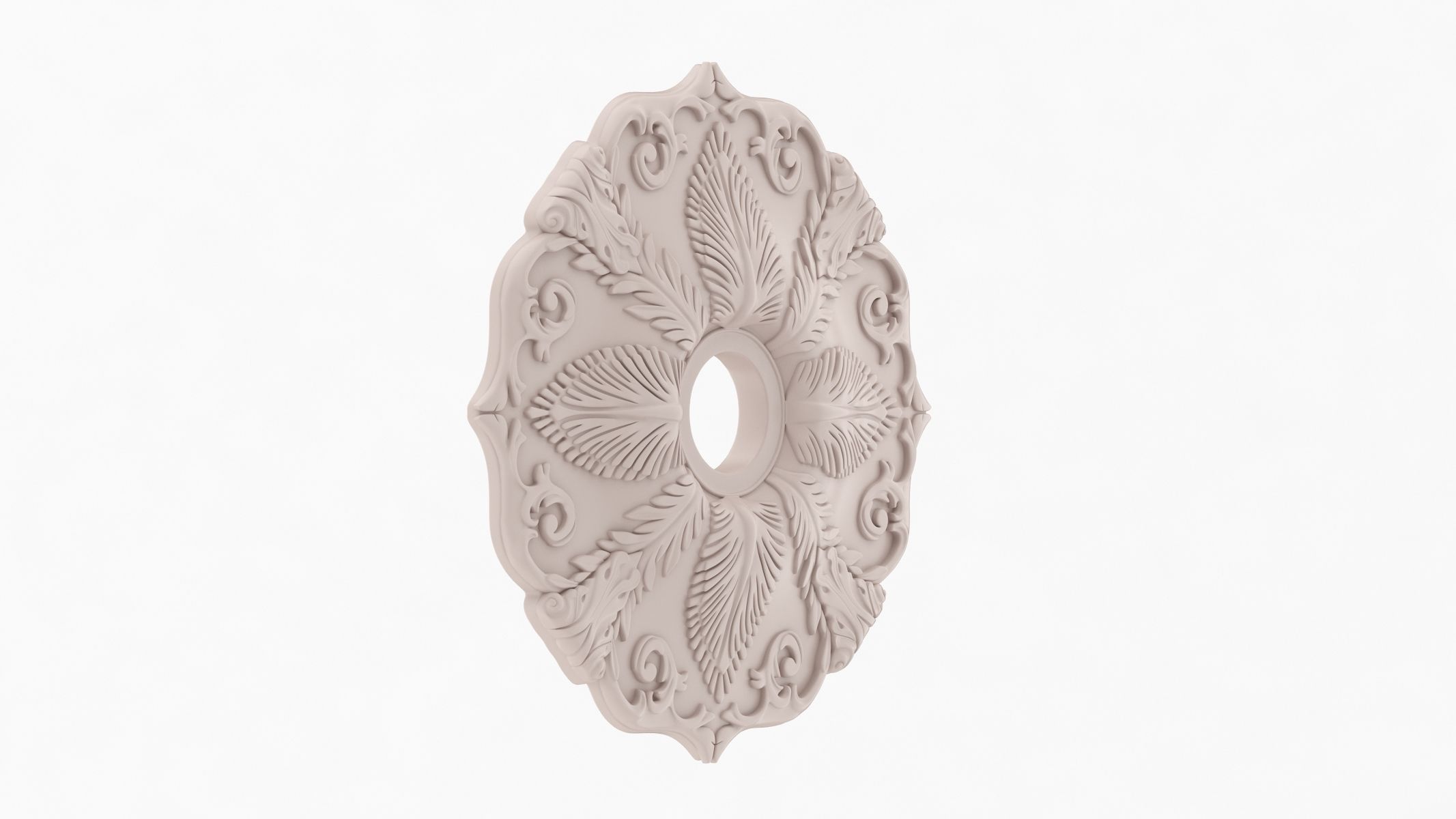 Classic Ceiling Medallion 09 3D model_1