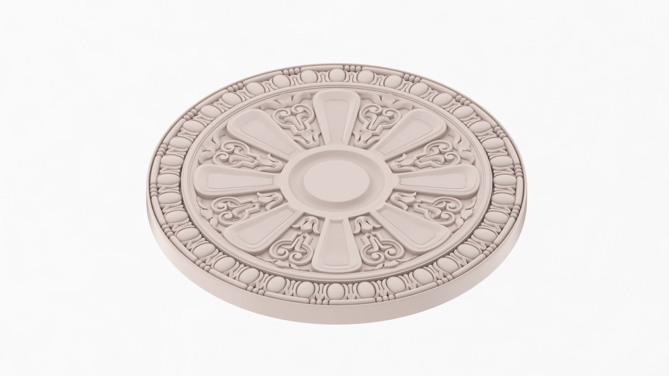 Classic Ceiling Medallion 62 3D model_4