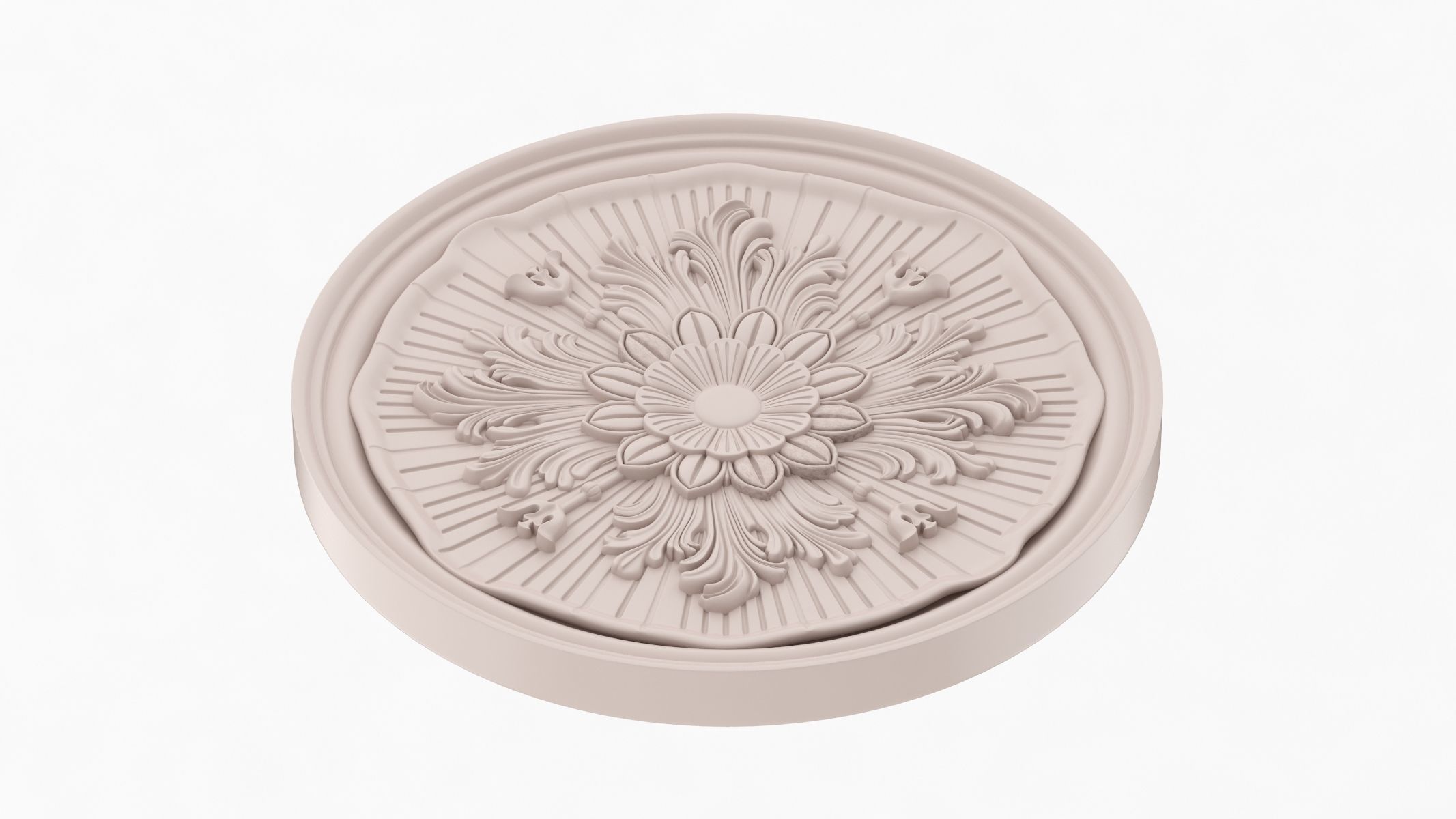 Classic Ceiling Medallion 63 3D model_4