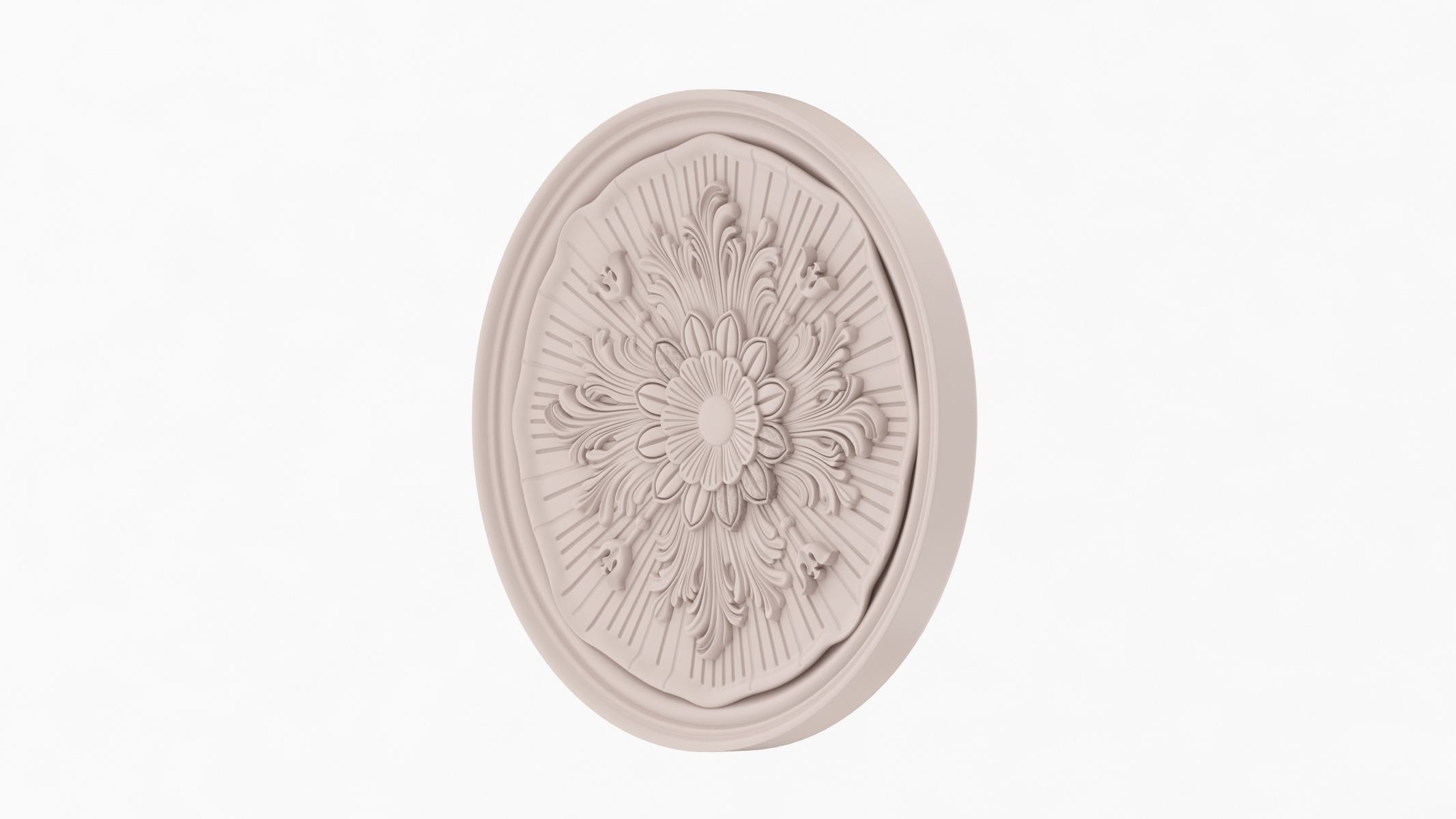 Classic Ceiling Medallion 63 3D model_2