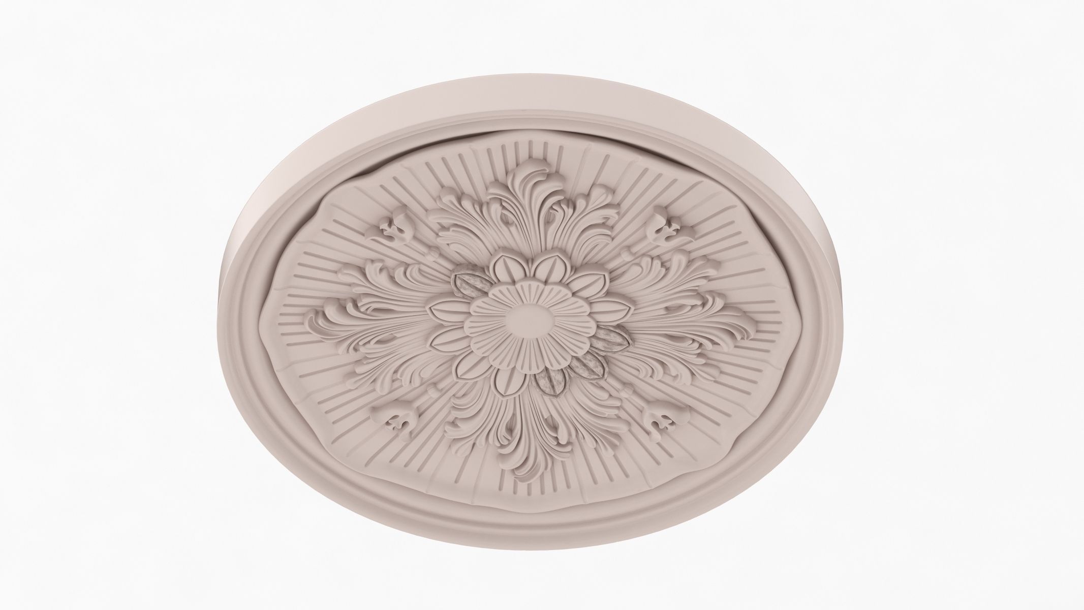 Classic Ceiling Medallion 63 3D model_3