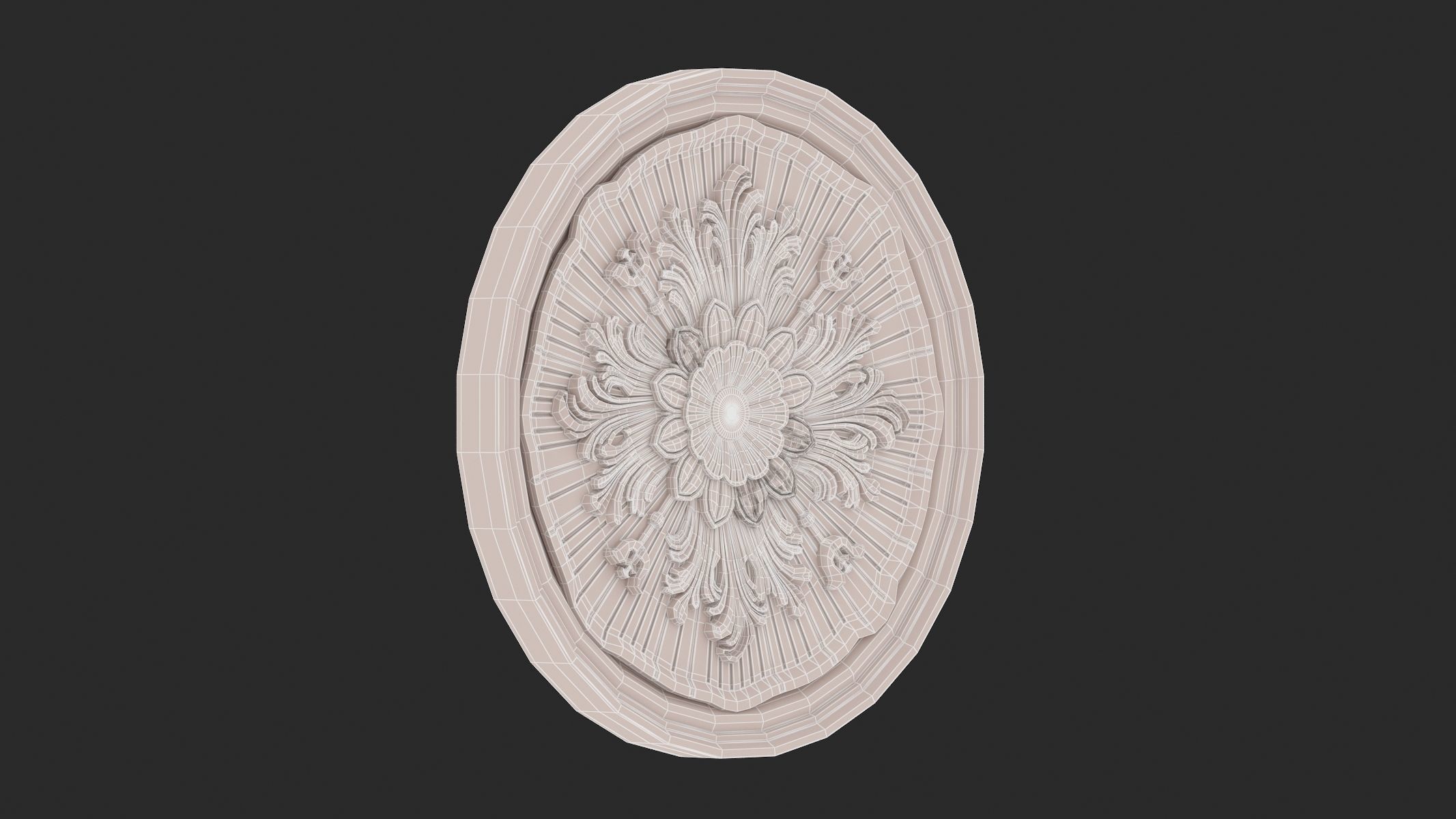 Classic Ceiling Medallion 63 3D model_6