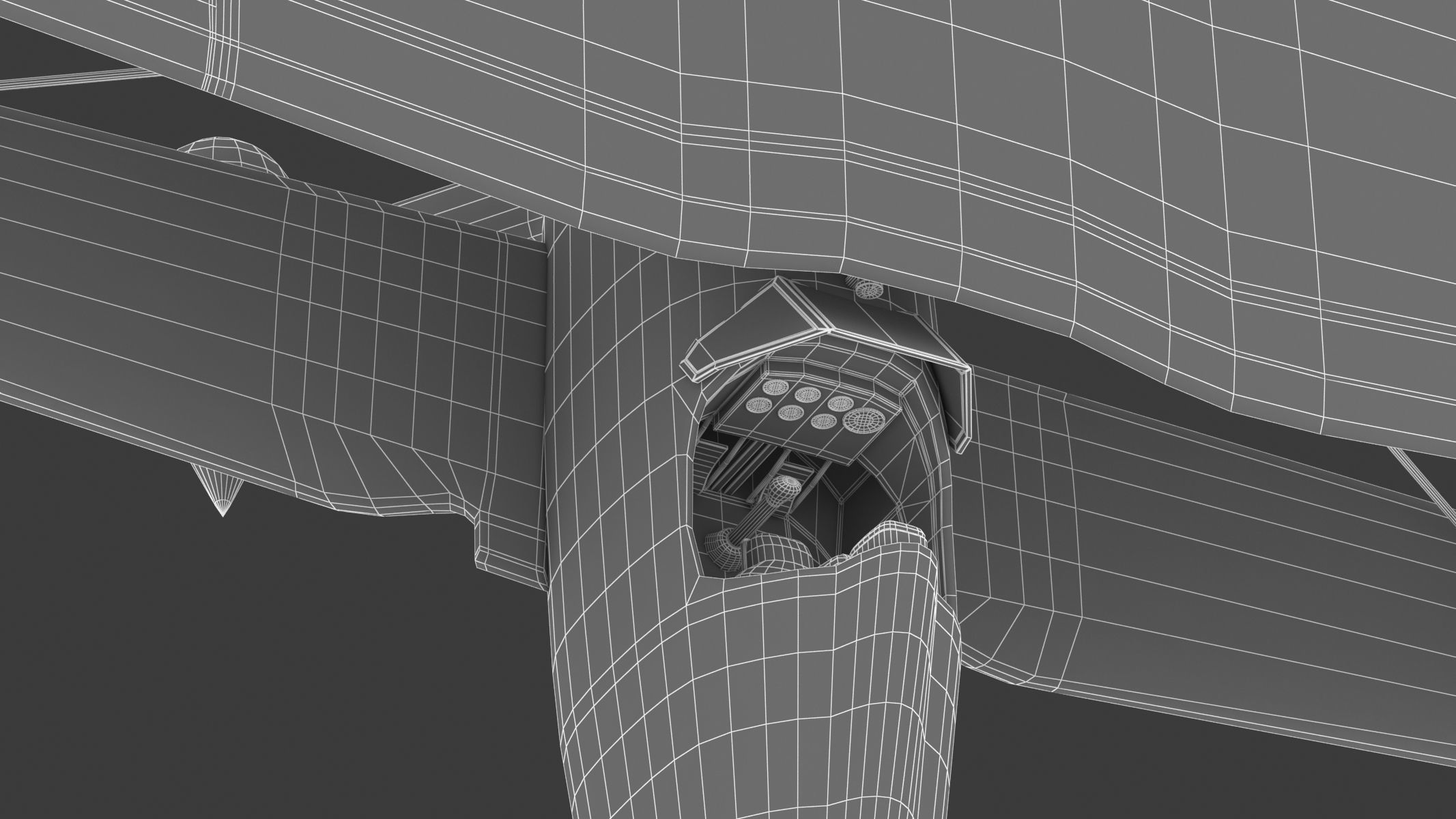 Curtiss P-6 Hawk Vintage Biplane Fighter Aircraft 3D model_33