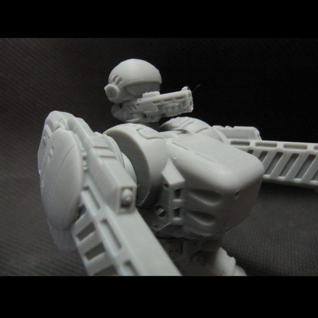 CHIBI-TECH SD - CORPORATION MK II RIFLE HATCH GUNNER 3D print model_17