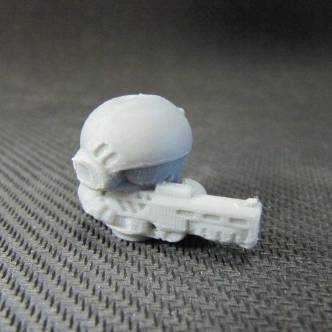 CHIBI-TECH SD - CORPORATION MK II RIFLE HATCH GUNNER 3D print model_1