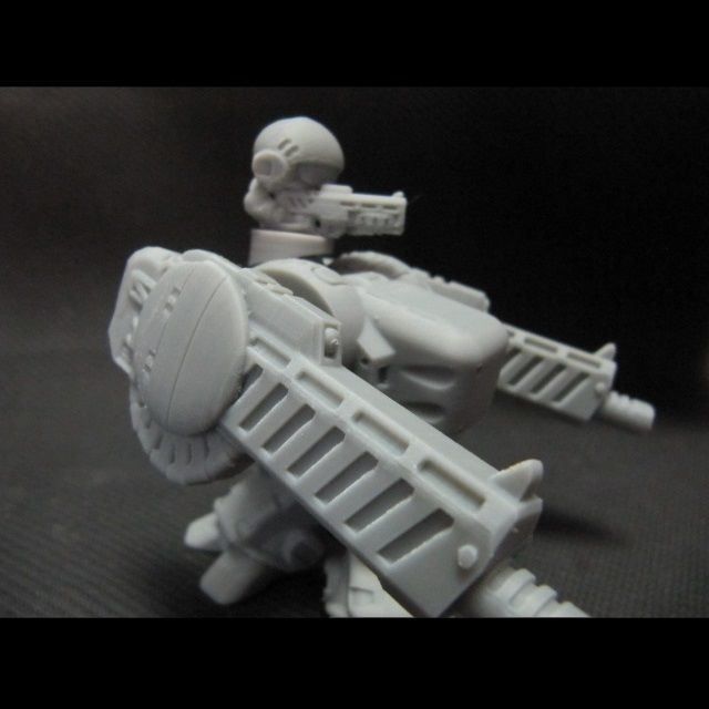 CHIBI-TECH SD - CORPORATION MK II RIFLE HATCH GUNNER 3D print model_16