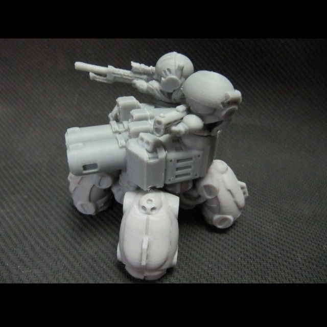 CHIBI-TECH SD - CORPORATION MK II RIFLE HATCH GUNNER 3D print model_9