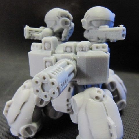 CHIBI-TECH SD - CORPORATION MK II RIFLE HATCH GUNNER 3D print model_4