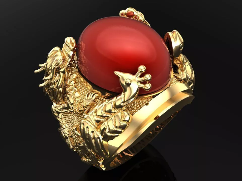 Four Spirit Rings - Dragon - Turtle - Pixiu - Unicorn Ring 3D print model
