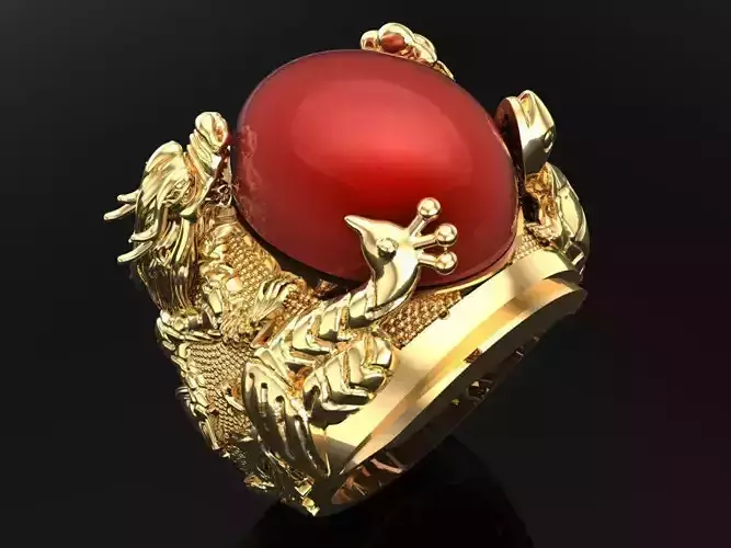 Four Spirit Rings - Dragon - Turtle - Pixiu - Unicorn Ring 