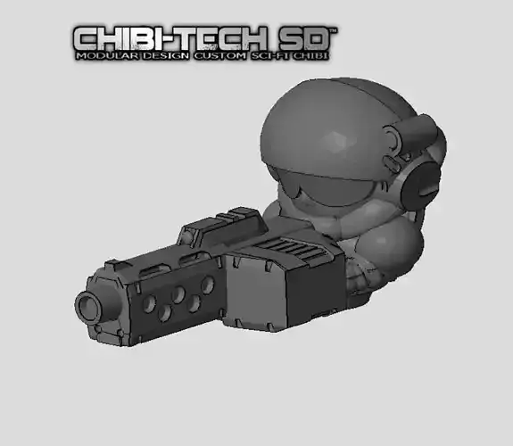 CHIBI-TECH SD - COLONIAL MK IV SMG HATCH GUNNER 3D print model
