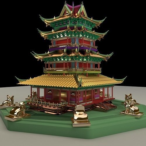 Chinese tower 3D model