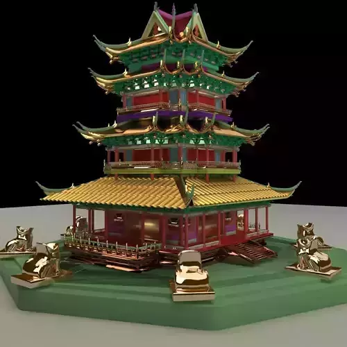 Chinese tower 3D model