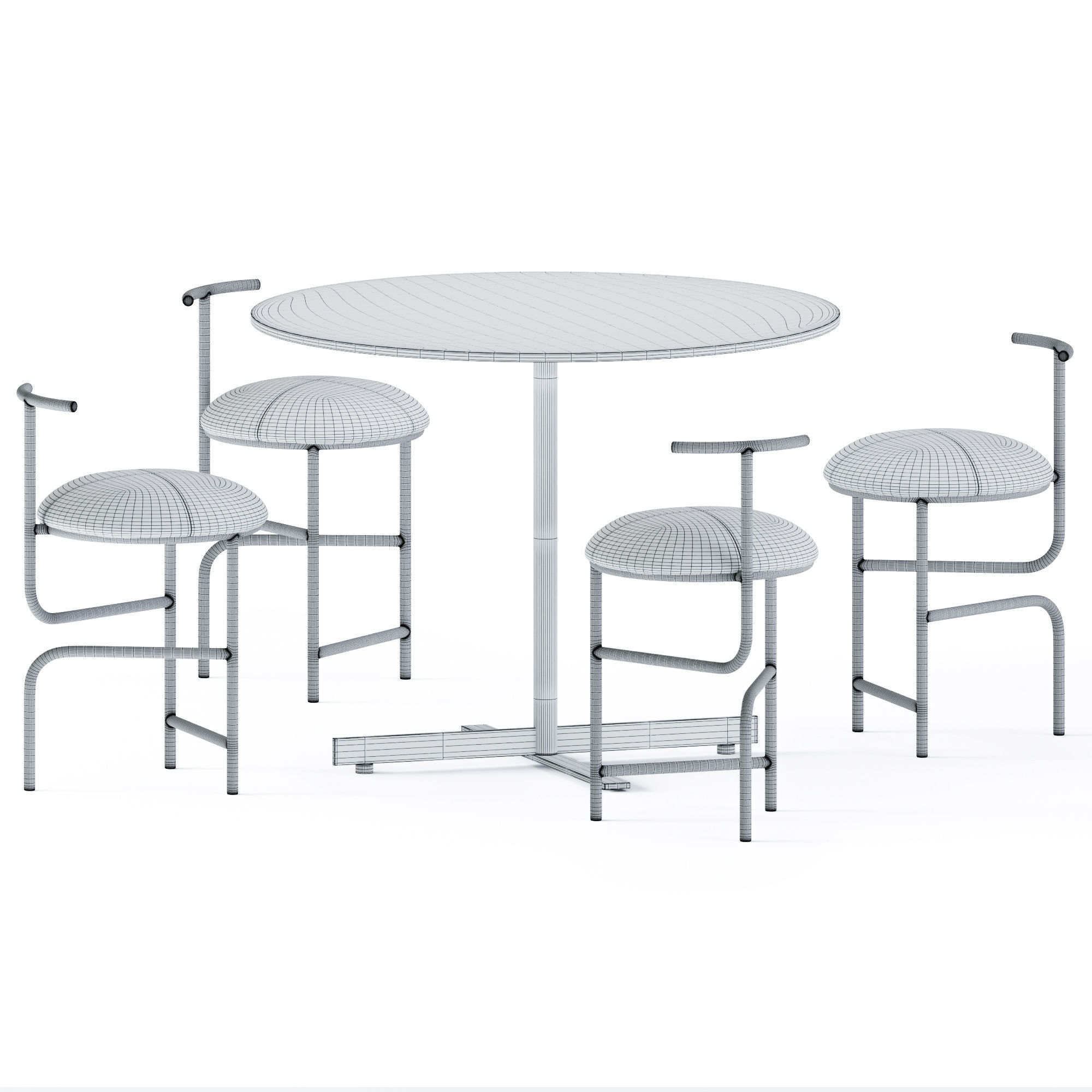 Round Table People by Alma Design 3D model_6