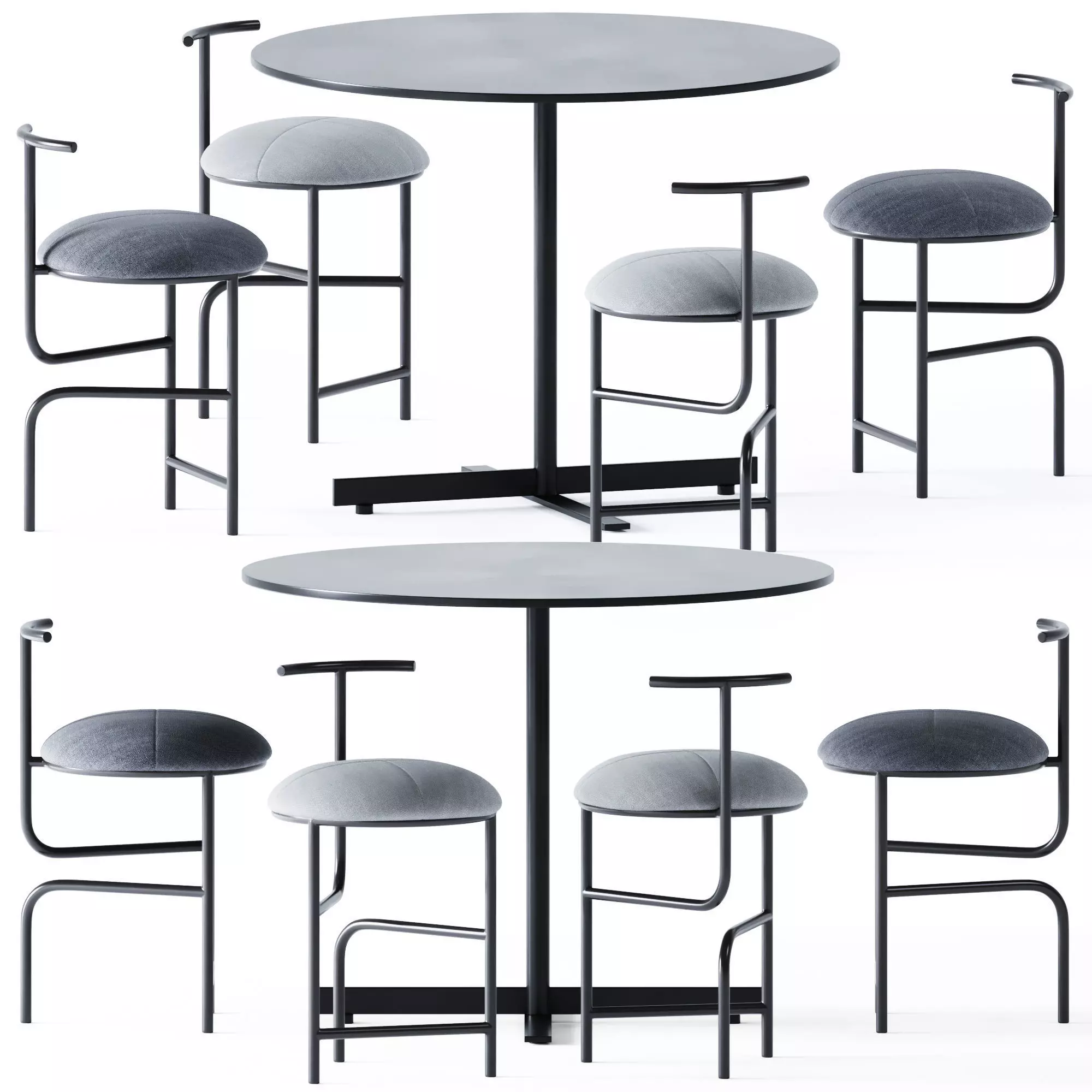 Round Table People by Alma Design 3D model_0