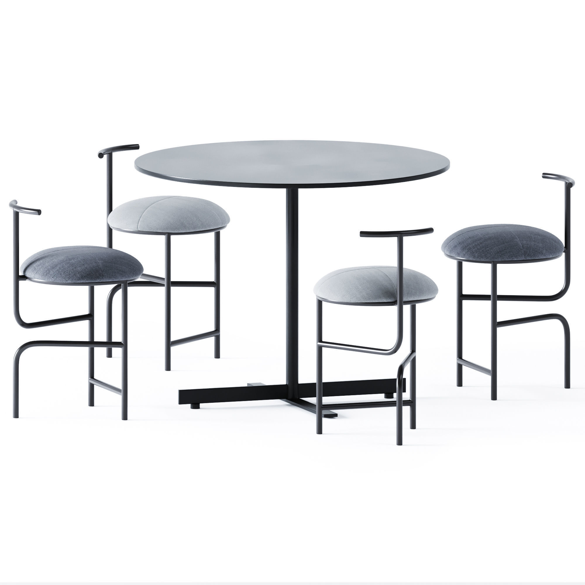 Round Table People by Alma Design 3D model_1