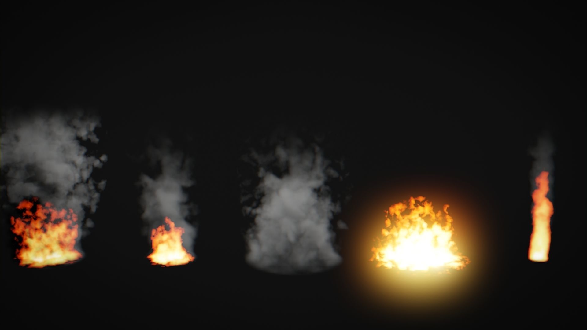 Fire and Smoke Pro Low-poly 3D model_1