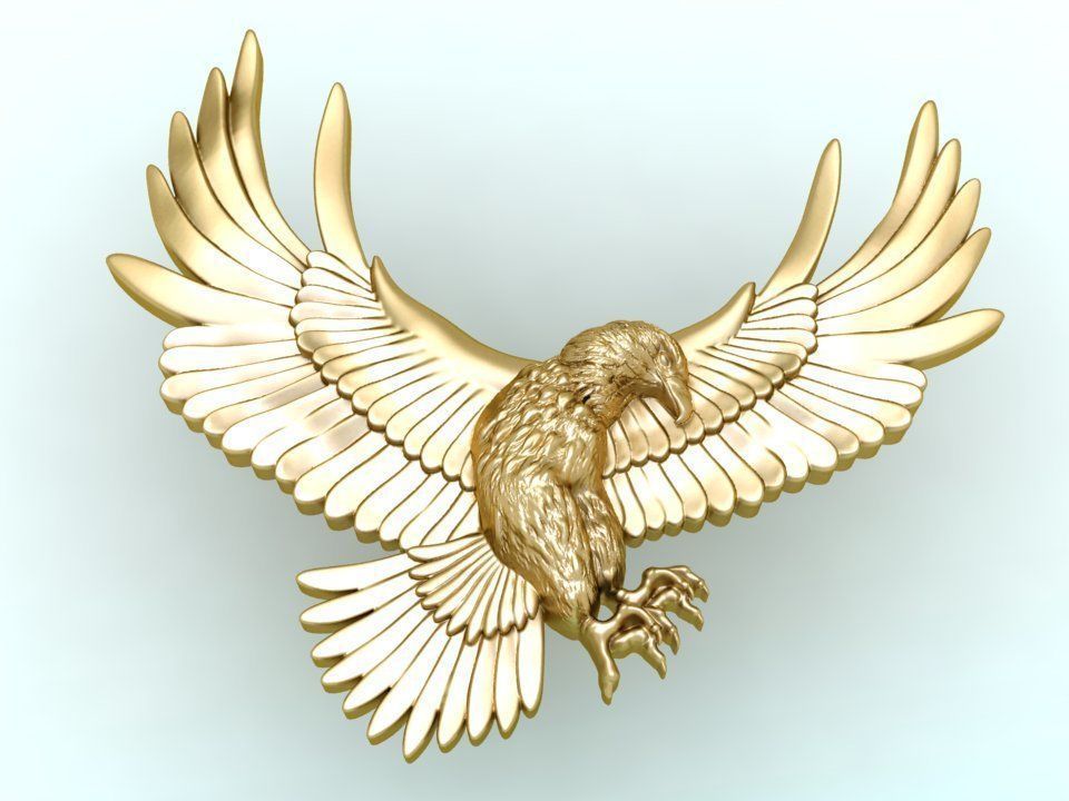 Eagle for jewelry 3D print model_1
