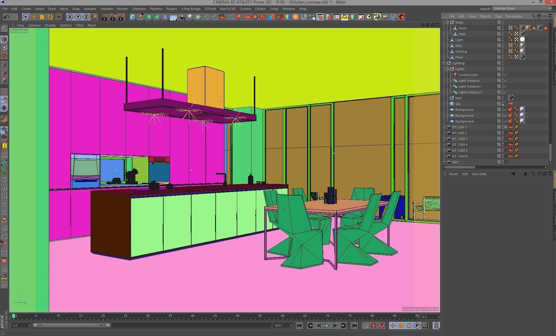 Octane - C4D Scene files - Minimalist Kitchen Interior Scene 3D model_5