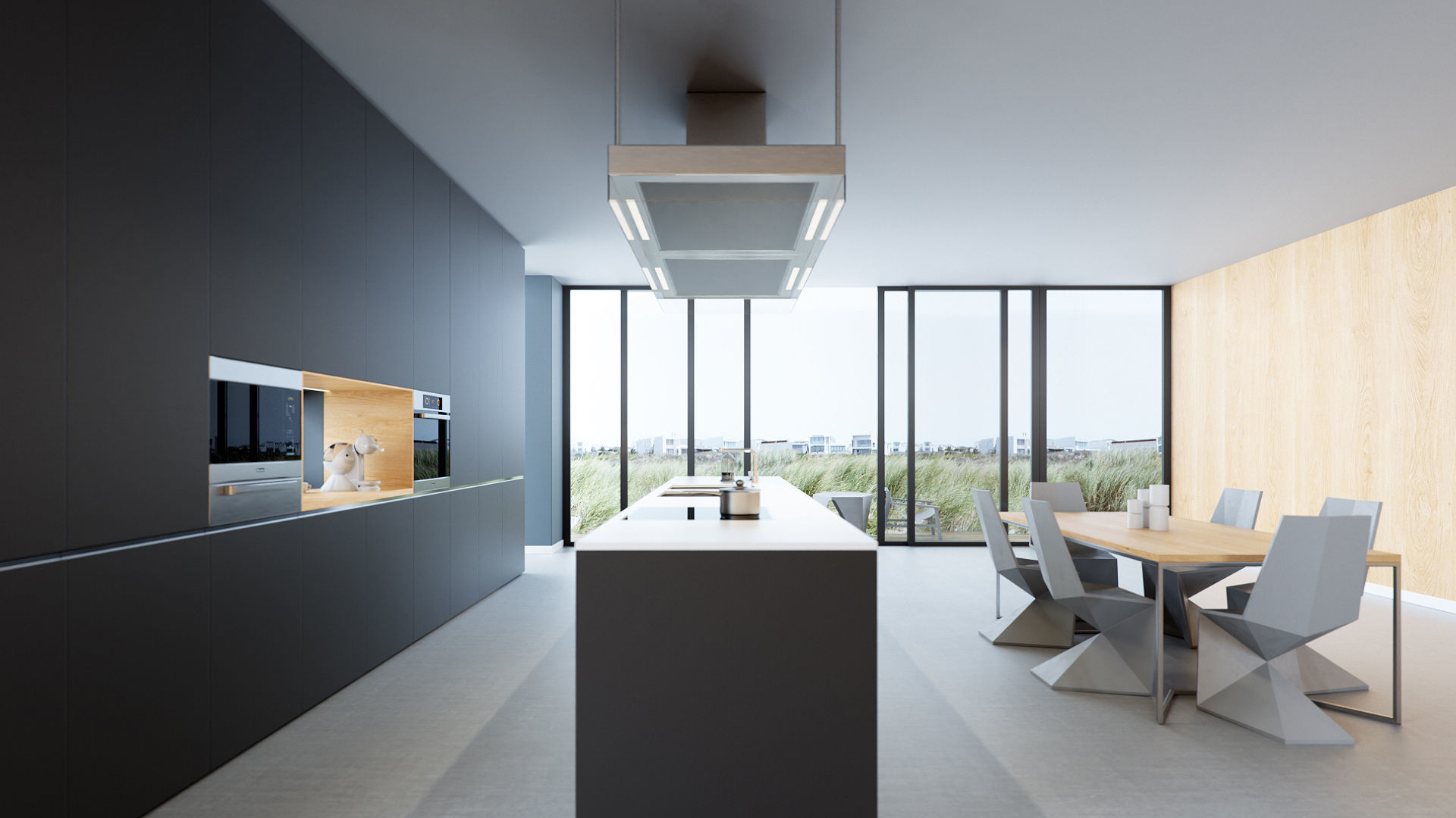 Octane - C4D Scene files - Minimalist Kitchen Interior Scene 3D model_4