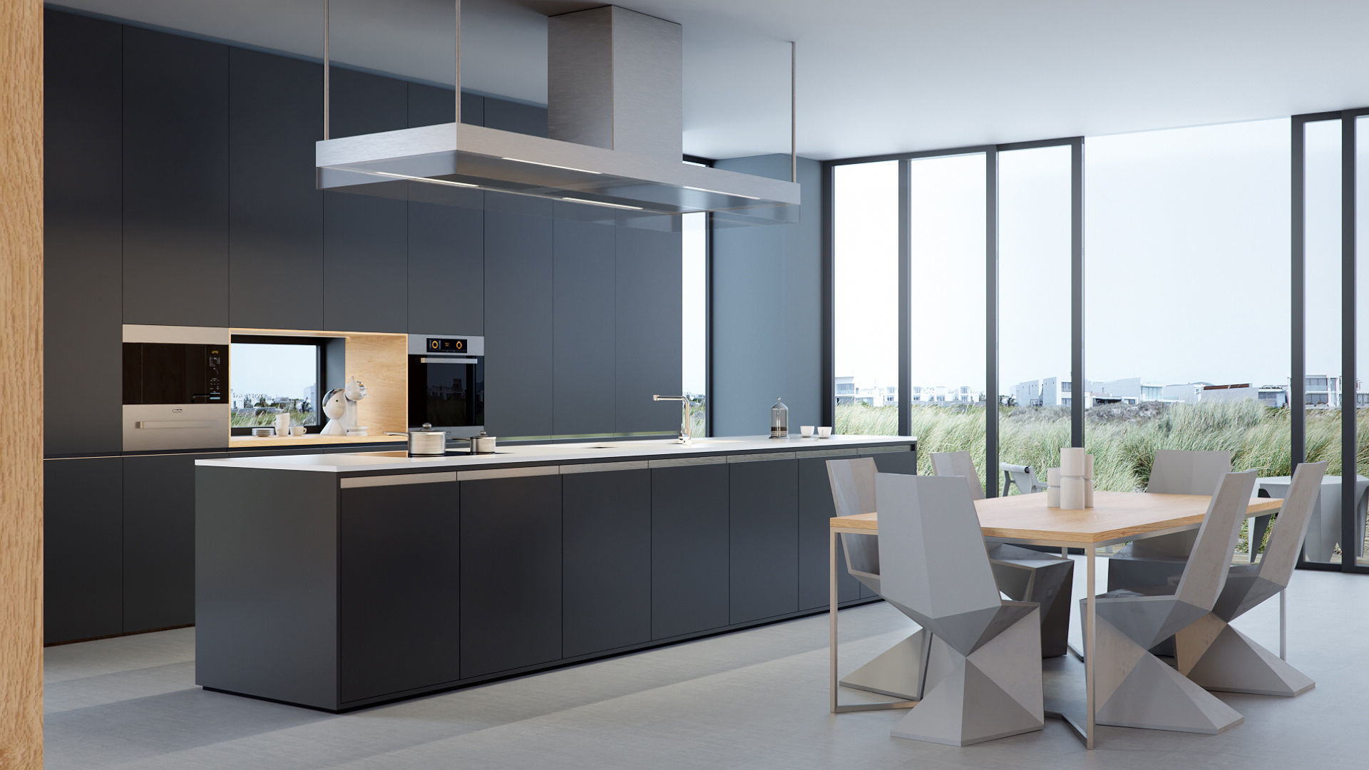 Octane - C4D Scene files - Minimalist Kitchen Interior Scene 3D model_1