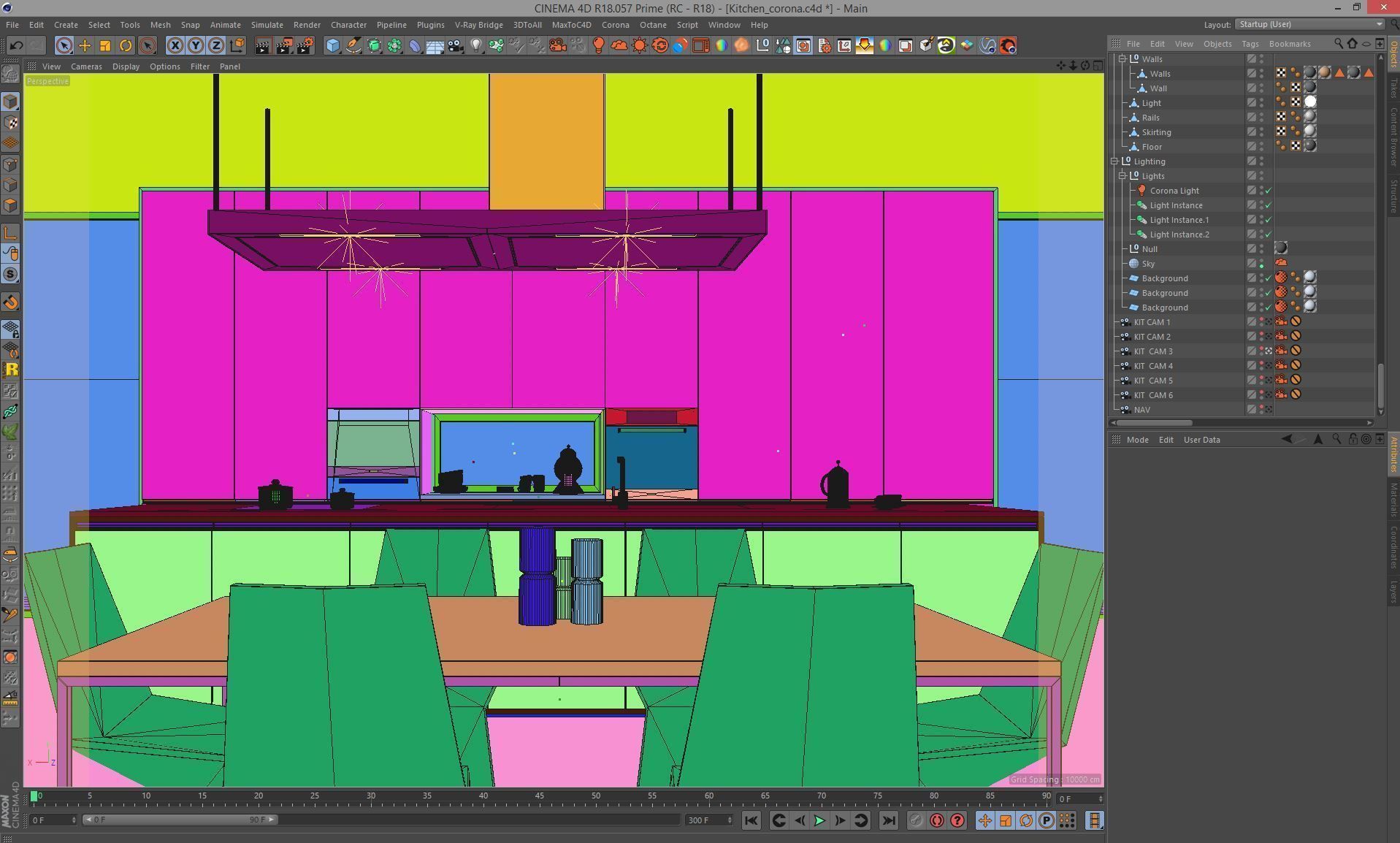 Octane - C4D Scene files - Minimalist Kitchen Interior Scene 3D model_7