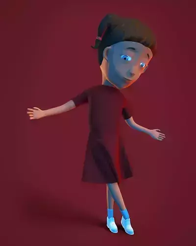 Fully rigged girl character